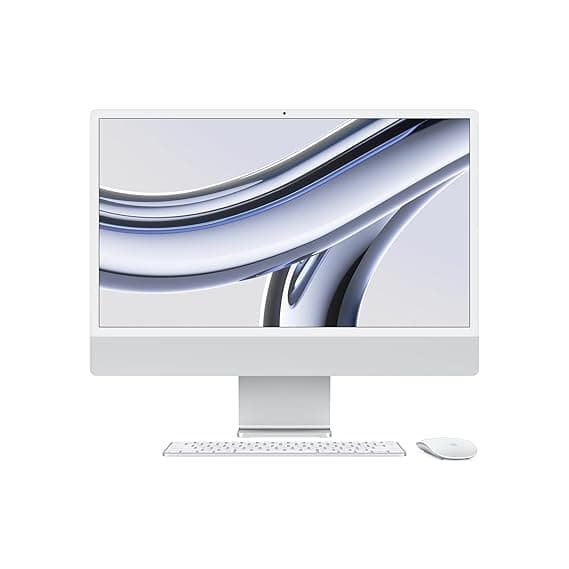 Apple 2023 iMac (24-inch, M3 chip with 8‑core CPU and 10‑core GPU, 8GB Unified Memory, 256GB) - Silver