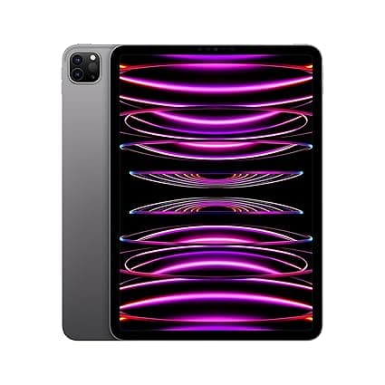 Apple iPad Pro 11″ (4th generation): with M2 chip, Liquid Retina display, 256GB, Wi-Fi 6E, 12MP front/12MP and 10MP back cameras, Face ID, all-day battery life – Space Grey